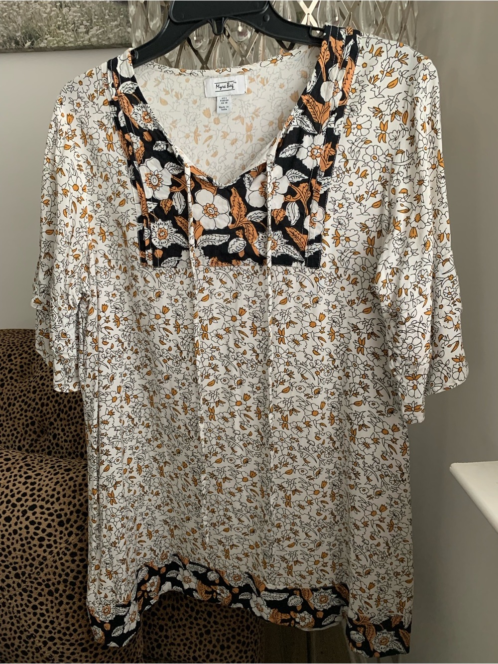 Myra Bag White and Mustard Floral Dress